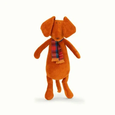 Adada Kids'  Scott, The Dachshund Dog Stuffed Animal In Brown