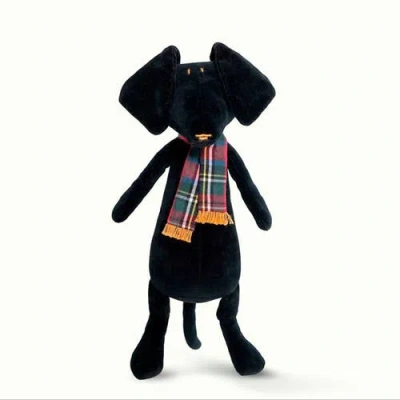 Adada Kids'  Scott, The Dachshund Dog Stuffed Animal In Black