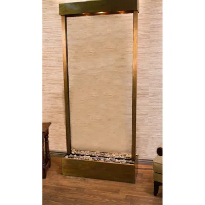 Adagio Adaglo Tranquil River 90" Glass And Copper Wall Fountain With Light