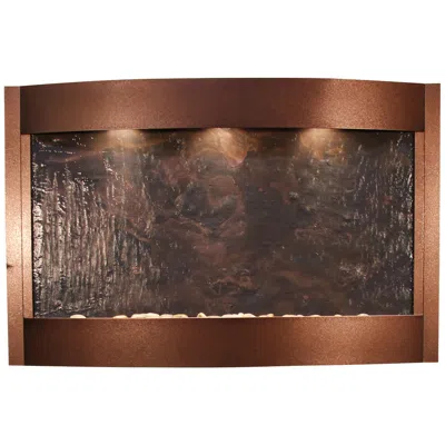 Adagio Calming Waters 35" High Copper Vein Modern Led Wall Fountain