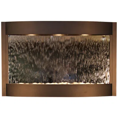 Adagio Calming Waters 35"h Mirrored Antique Bronze Led Wall Fountain