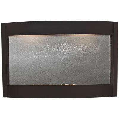 Adagio Calming Waters 53 1/2" Wide Black Stone Modern Led Wall Fountain