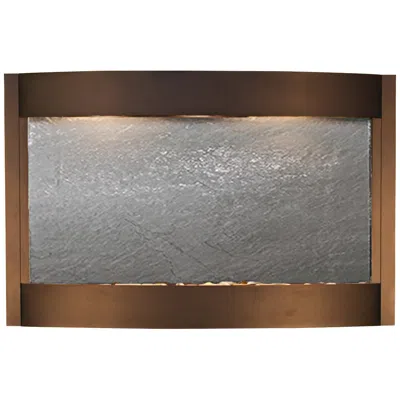 Adagio Calming Waters Black Stone Antique Bronze 35"h Led Wall Fountain