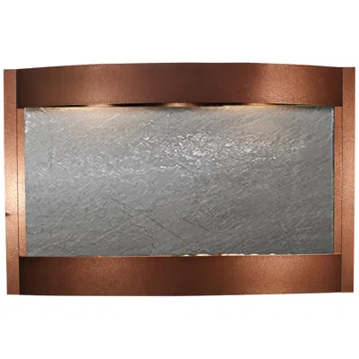 Adagio Calming Waters Black Stone Copper Vein 35"h Wall Led Fountain