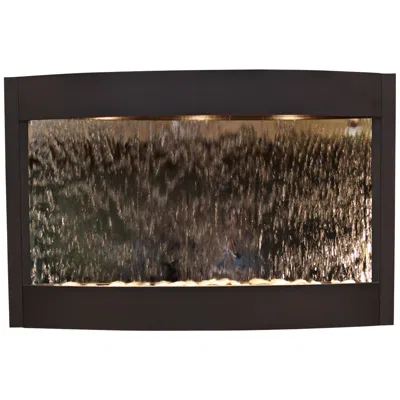 Adagio Calming Waters Mirrored Textured Black 35"h Led Wall Fountain