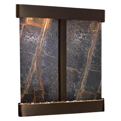 Adagio Cottonwood Falls 61" Wide Blackened Copper Wall Fountain