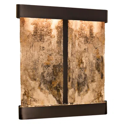 Adagio Cottonwood Falls 69" High Travertine Modern Wall Fountain