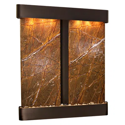 Adagio Cottonwood Falls Brown Blackened Round 69"h Wall Fountain