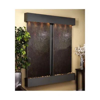 Adagio Cottonwood Falls Featherstone Blackened 69"h Wall Fountain
