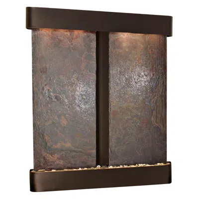 Adagio Cottonwood Falls Multicolor Blackened Round Wall Fountain