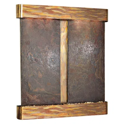 Adagio Cottonwood Falls Multicolor Round Copper 69"h Wall Fountain