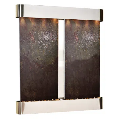 Adagio Cottonwood Falls Round Steel Featherstone 69"h Wall Fountain In Multi