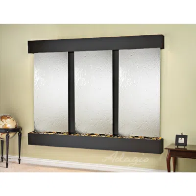 Adagio Deep Creek Falls 69"h Blackened Silver Fountain-square Edges
