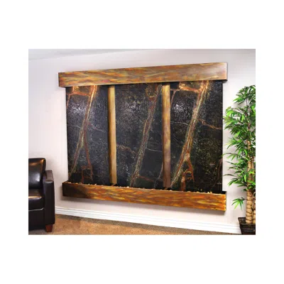 Adagio Deep Creek Falls 69"h Rustic Green Marble Fountain-sq Edges