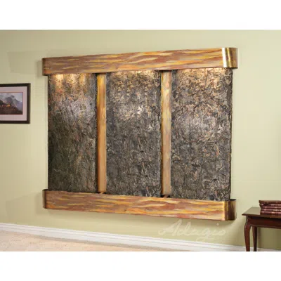 Adagio Deep Creek Falls 69"h Rustic Green Slate Fountain-rnd Edges