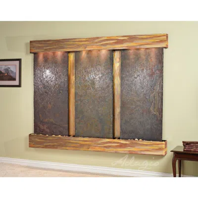 Adagio Deep Creek Falls 69"h Rustic Slate Fountain W/ Square Edges