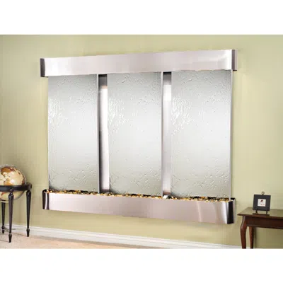Adagio Deep Creek Falls 69"h Steel Silver Mirror Fountain-rnd Edges
