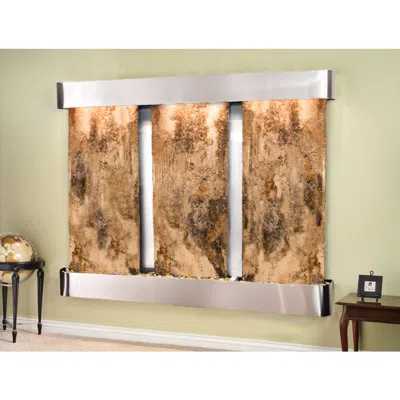 Adagio Deep Creek Falls 69"h Steel Travertine Fountain-round Edges