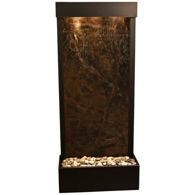 Adagio Harmony River 70"h Black Copper Green Marble Indoor Fountain