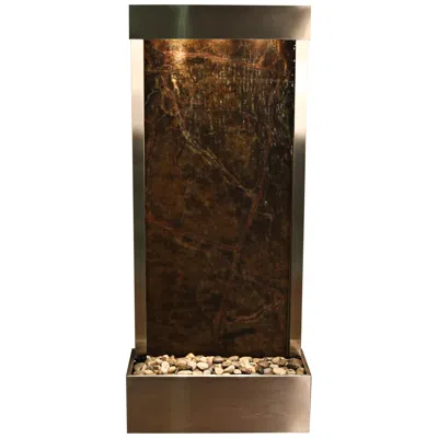 Adagio Harmony River Steel 70" High Indoor Green Marble Fountain