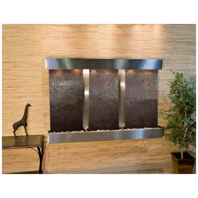 Adagio Olympus Falls 54"h Featherstone Indoor Steel Wall Fountain