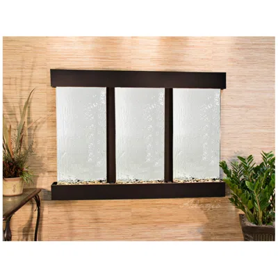 Adagio Olympus Falls 54"h Silver Mirror Indoor Copper Wall Fountain