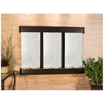 Adagio Olympus Falls 54"h Silver Round Indoor Copper Wall Fountain
