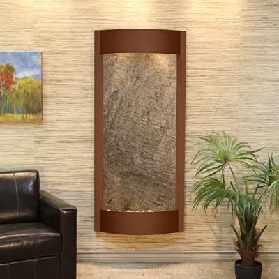 Adagio Pacifica Waters 69" High Brown And Green Stone Wall Fountain
