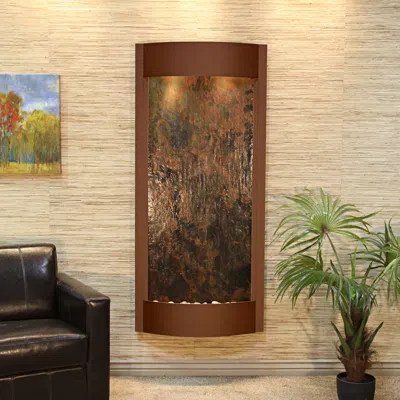 Adagio Pacifica Waters 69"h Brown Stone Modern Wall Fountain