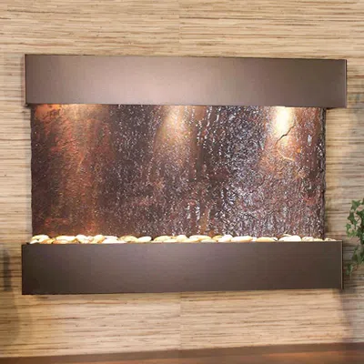 Adagio Reflection Creek 27" High Slate And Bronze Wall Fountain