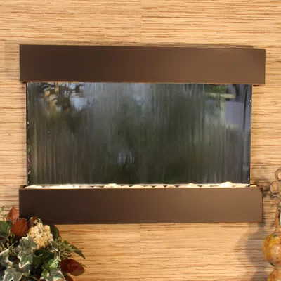 Adagio Reflection Creek 38" Blackened Copper Mirror Wall Fountain