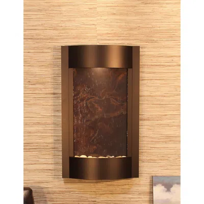 Adagio Serene Waters 36" High Featherstone Bronze Led Wall Fountain