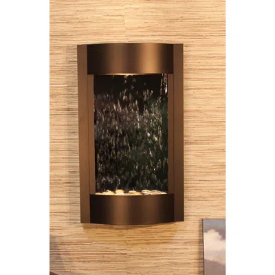 Adagio Serene Waters 36" High Mirror Bronze Modern Led Wall Fountain