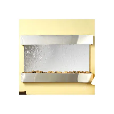 Adagio Sunrise Springs 35" High Mirrored Indoor Steel Wall Fountain