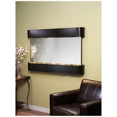 Adagio Sunrise Springs 35" High Mirrored Round Indoor Wall Fountain