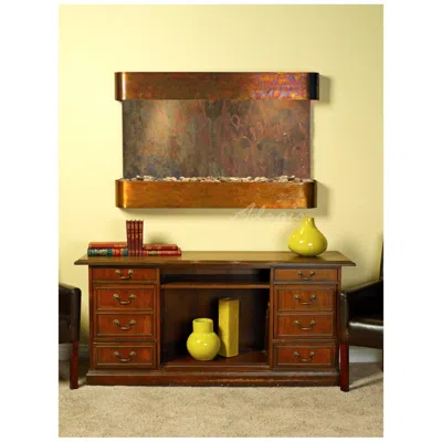 Adagio Sunrise Springs 35" High Round Rustic Copper Indoor Fountain