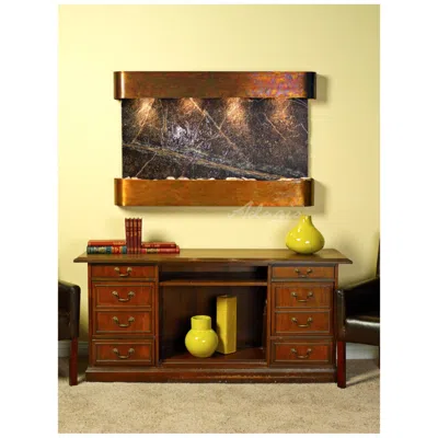 Adagio Sunrise Springs 35" High Round Rustic Marble Indoor Fountain