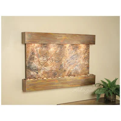 Adagio Sunrise Springs 35" High Rustic Brown Marble Indoor Fountain