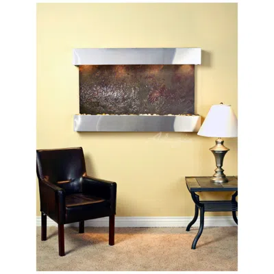 Adagio Sunrise Springs 35"h Featherstone Indoor Steel Wall Fountain