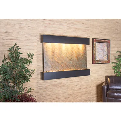 Adagio Teton Falls 45"h Blackened Green Stone Fountain-square Edges
