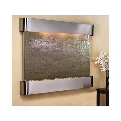 Adagio Teton Falls 45"h Steel Multi-color Stone Fountain-rnd Edges
