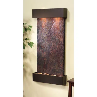 Adagio Whispering Creek 46" High Slate And Bronze Wall Fountain