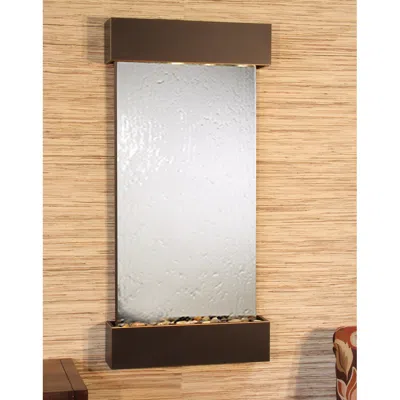 Adagio Whispering Creek Mirror Blackened Copper 46"h Wall Fountain