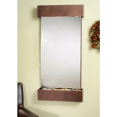 Adagio Whispering Creek Mirror Copper Vein 46" High Wall Fountain