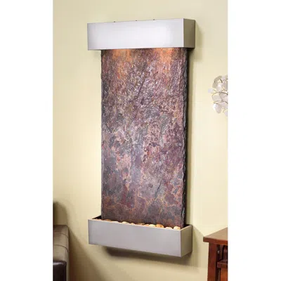 Adagio Whispering Creek Slate Silver 46" High Wall Fountain