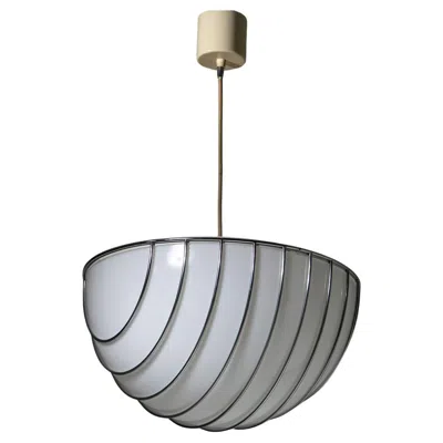 Pre-owned Adalberto Dal Lago Griglia Pendant Lamp By  For Esperia, Italy, 1970s In Transparent