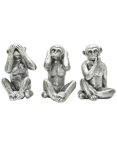 ADAM & FRIENDS ADAM & FRIENDS 3PC SEE NO EVIL, HEAR NO EVIL, SPEAK NO EVIL SCULPTURE