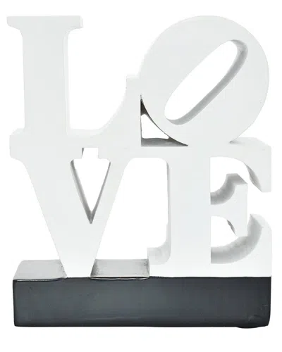 Adam & Friends Love Sign Sculpture In White