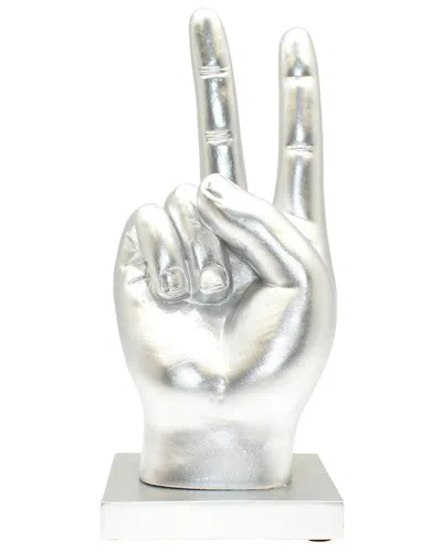 Adam & Friends Peace Sign Sculpture In Gray