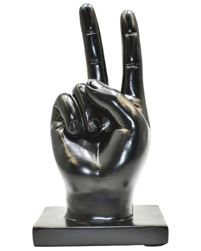 Adam & Friends Peace Sign Sculpture In Black